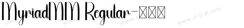 MyriadMM Regular字体转换
